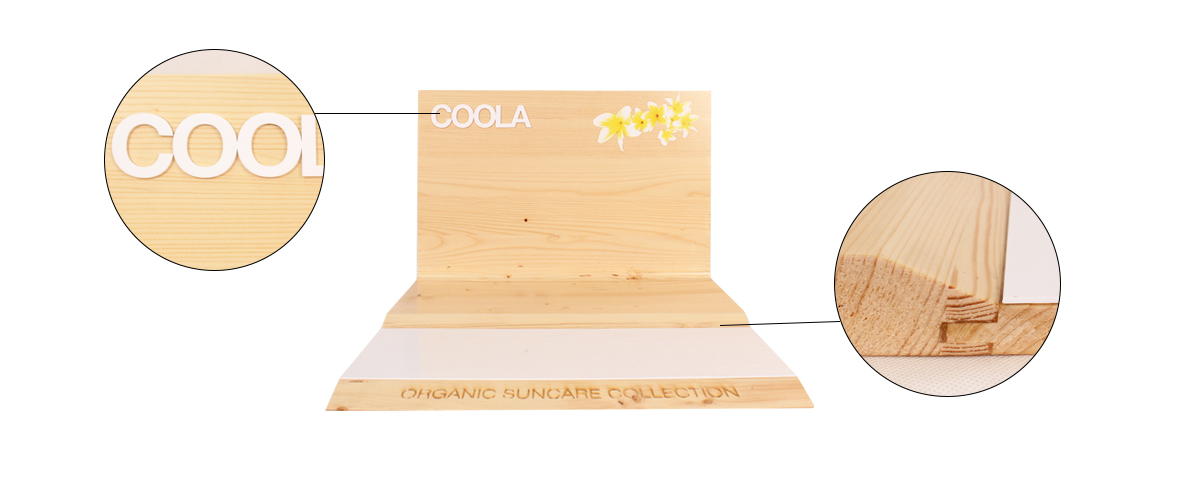 定制木制台面防晒产品展示架 展架设计批发